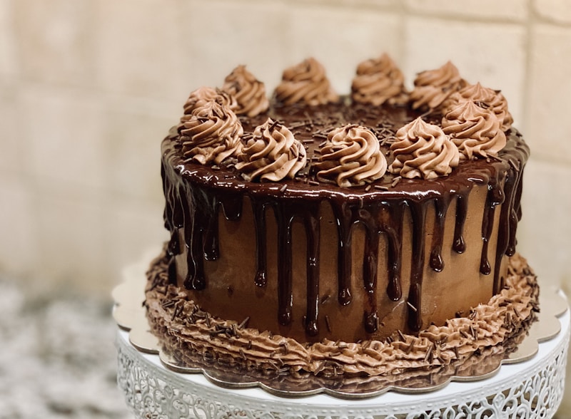 Triple chocolate layer cake